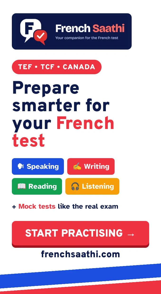 French Saathi advertisement
